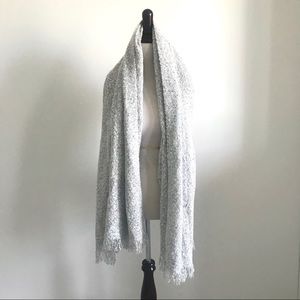 Sweater Blanket Scarf with Fringe